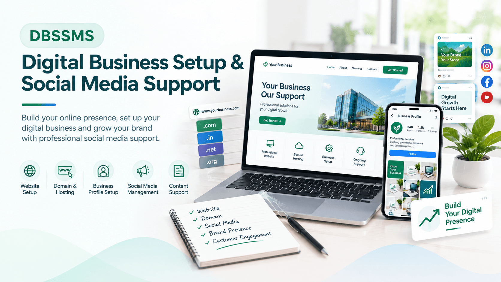 Digital Business Setup and Social Media Support